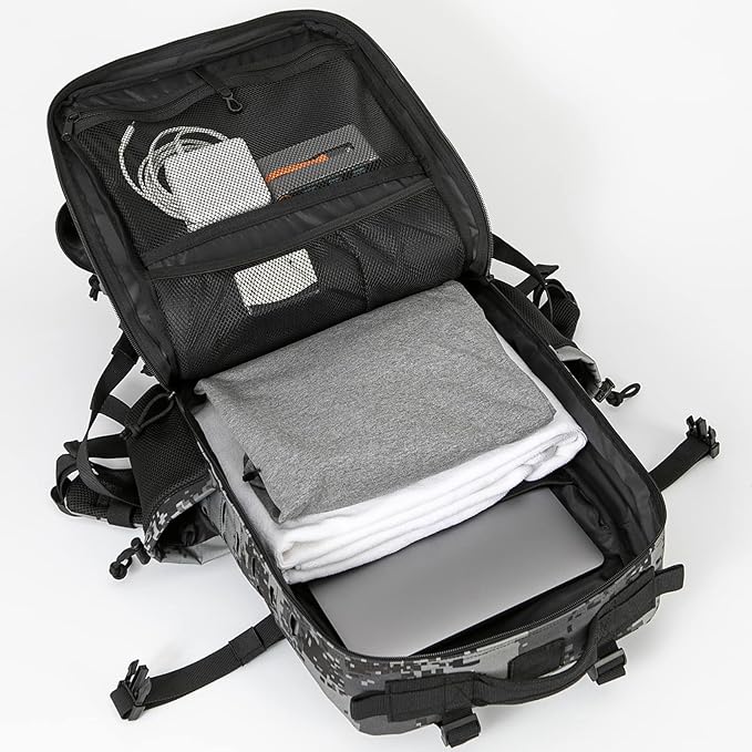 QT&QY 25L/45L Military Tactical Backpack For Men Molle Daypack 3 Day Bug Out Bag Hiking Rucksack With Bottle Holder
