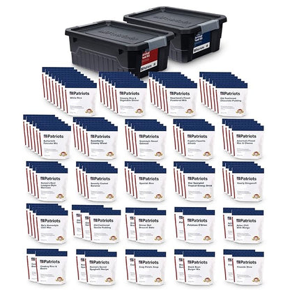4Patriots 3-Month Survival Food Kit: Emergency Food Supply Designed to Last 25 Years, 688 Servings