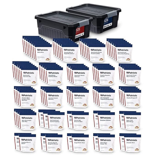 4Patriots 3-Month Survival Food Kit: Emergency Food Supply Designed to Last 25 Years, 688 Servings