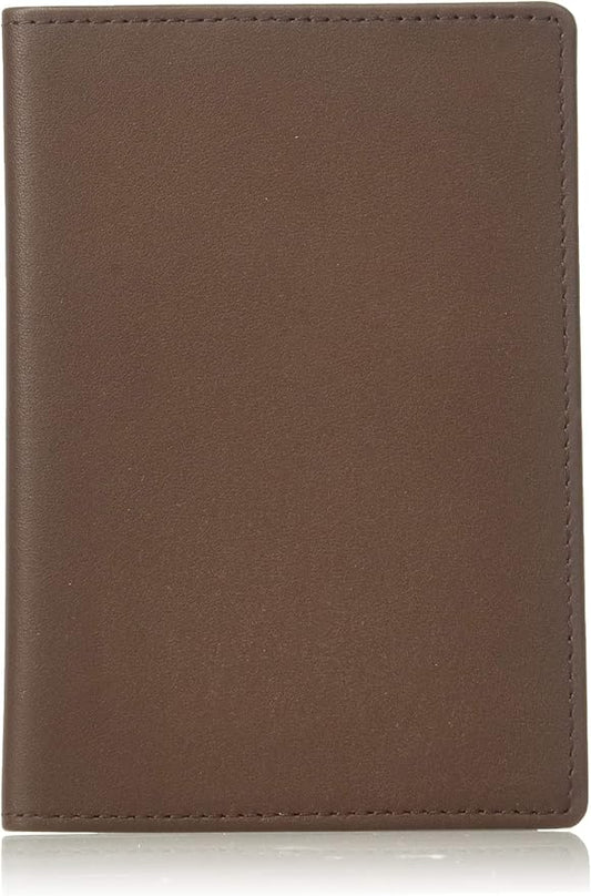 Royce Leather Rfid Blocking Passport Travel Document Organizer In Genuine Leather Packing Organizer, Brown