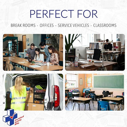 Certified Safety Mfg Class A 21 Plus - 138pc USA-Made ANSI & OSHA Compliant First Aid Kit - Emergency Medical Supplies for Minor Injuries - First Aid Kits for Businesses, Homes, & More