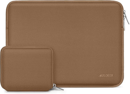 MOSISO Laptop Case 13.3 inch, 13-13.3 inch Laptop Sleeve Bag Compatible with MacBook Air/Pro 13/Pro 14 M5 M4 M3 M2 M1, HP Dell ASUS Lenovo, Neoprene Computer Sleeve Bag with Small Case, Mocha