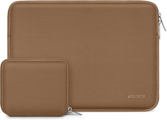 MOSISO Laptop Case 13.3 inch, 13-13.3 inch Laptop Sleeve Bag Compatible with MacBook Air/Pro 13/Pro 14 M5 M4 M3 M2 M1, HP Dell ASUS Lenovo, Neoprene Computer Sleeve Bag with Small Case, Mocha