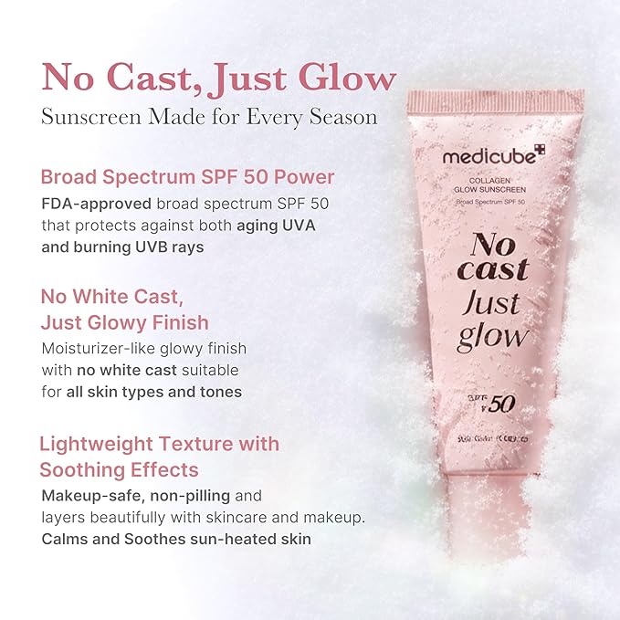medicube Sun Care On-The-Go Duo: Collagen Glow Sunscreen and Mini Power Soothing Spray for Daily Sun Care and Hydration | Travel Essentials, Giftable Skincare Set