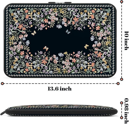 iCasso Laptop Sleeves 13 inch,Cute Laptop Carrying Case Black,13-13.6 inch Computer Sleeve Bag Compatible with MacBook Air Pro 13/14, HP Dell ASUS Lenovo Chromebook Notebook