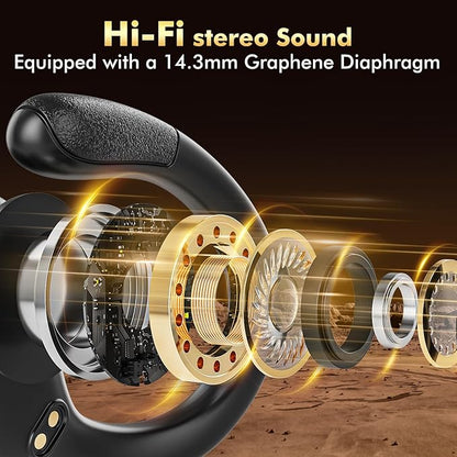 Wireless Earbuds, Bluetooth Headphones, Ear Buds with 80hr Playtime, LED Power Display, Noise Canceling, LED Power Display, IPX7 Waterproof Earphones for Gym/Workout/Sport