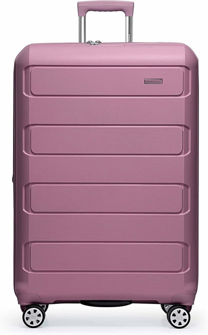 Traveler's Choice Pagosa Indestructible Hardshell Expandable Spinner Luggage, Mauve, 30-Inch Large