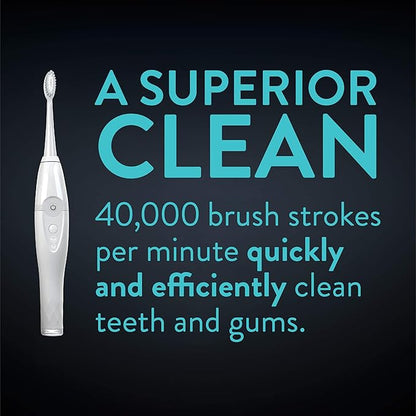 Tao Clean UV Sanitizing Sonic Toothbrush and Cleaning Station, Electric Toothbrush, Dual Speed Setting, White