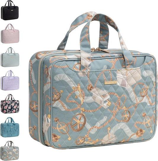 Everfun Hanging Travel Toiletry Bag Christmas Gifts for Women Traveling With Leakproof Compartment Makeup Cosmetic Organizer Dopp Kit Travel Accessories Essentials Must Have
