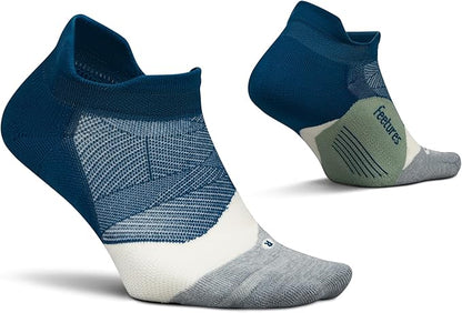 Feetures Elite Light Cushion No Show Tab Athletic Ankle Socks - Sport Sock with Targeted Compression