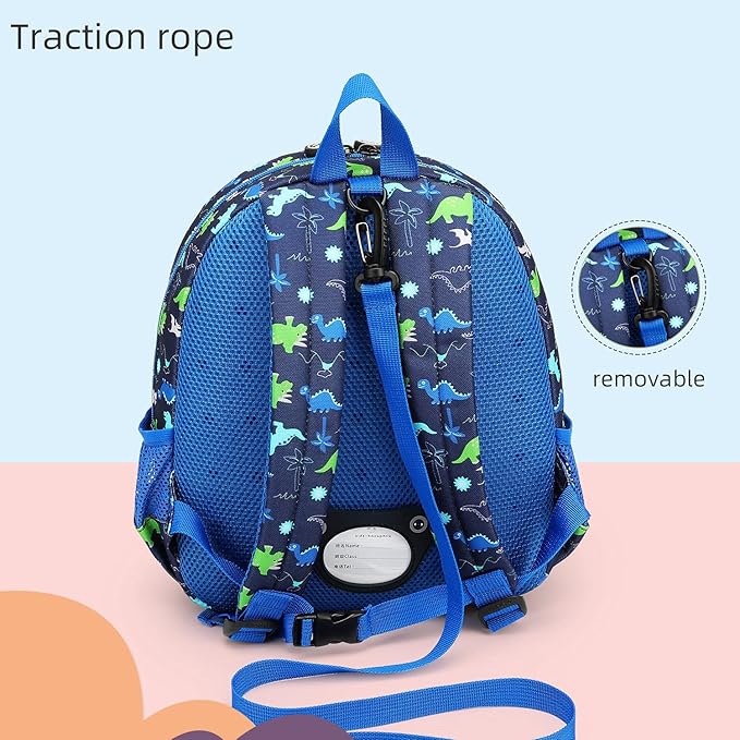 willikiva 3D Dinosaur Backpack Toddler Backpacks for Boys and Girls Kids Backpack Waterproof Preschool Safety Harness Leash (Green Dinosaur)