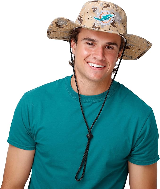 NFL Solid Team Color Logo Sport Outdoor Sun Bucket Boonie Hat