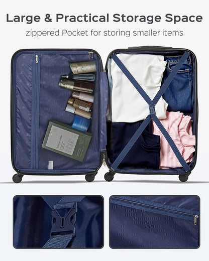 Suitour Luggage Sets 5 Piece Hardshell Suitcases with Spinner Wheels TSA Lock, Lightweight ABS Carry On Suitcase Set for Travel Business