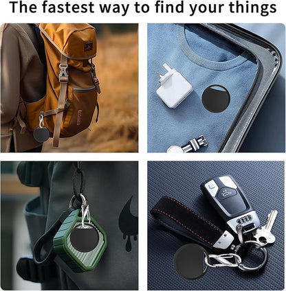 Air Tracker Tags 4 Pack Smart Tag Bluetooth Trackers Work with Apple Find My (iOS Only), Lightweight Tag Prevent Loss of Luggage Wallets Keys Bags,Replaceable Battery,IP67 Waterproof