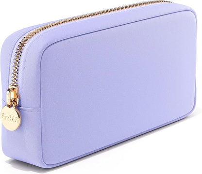 Embla Makeup Bag Travel Cosmetics Pouch and Toiletry Bag, Nylon Zipper Pouch Purse, Cute Make Up Organizer Storage Tote for Women Girls, Waterproof Travel Skincare Case, Small Makeup Bags, Lilac