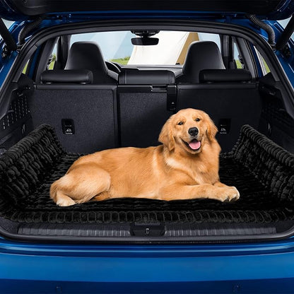 Dog Car Seat Covers for Back Seat, Dog Bed for Car, Car Seat Protector, Fit for Backseat Extenders, Non-Slip Soft Durable for Cars Trucks and SUVs(Black,56x28.7 inch)