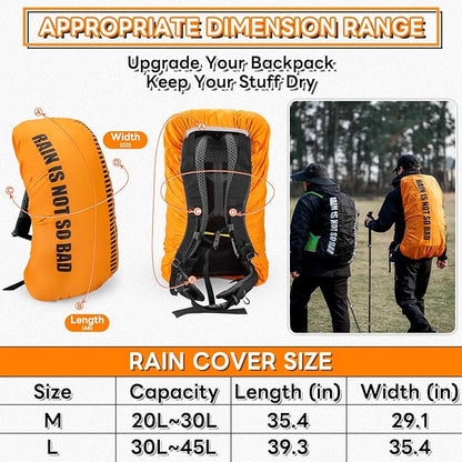 HIKEMAN Waterproof Backpack Rain Cover-Bag Rain Cover(20-30L), Upgraded Anti-Slip Buckle Straps with Rubber Band, Ultralight Compact Portable for Hiking,Camping,Cycling,Travel