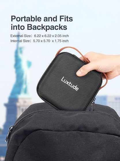 Luxtude Electronic Organizer Travel Case, Small Charger Organizer, Hard Tech Bag, Portable Tech Organizers, Cord & Cable Storage, Compact Electronics Cases for Mouse/SD Card/Cords/Chargers