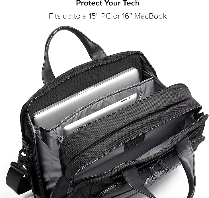 TUMI - Alpha Organizer Brief - Laptop Briefcase for Commute or Travel - Fits Up to 15" Laptop - Removable Shoulder Strap