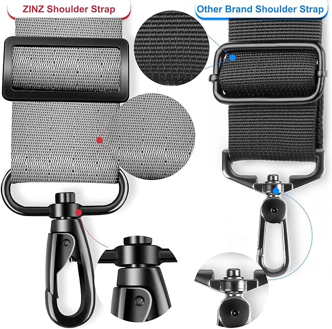 ZINZ 60" Universal Bag Strap with Ultra-Thick Fixed Breathable Pad Adjustable Heavy-Duty Shoulder Strap for Laptop Bag Crossbody Luggage Gym Bag Camera Bag and More,Butterfly