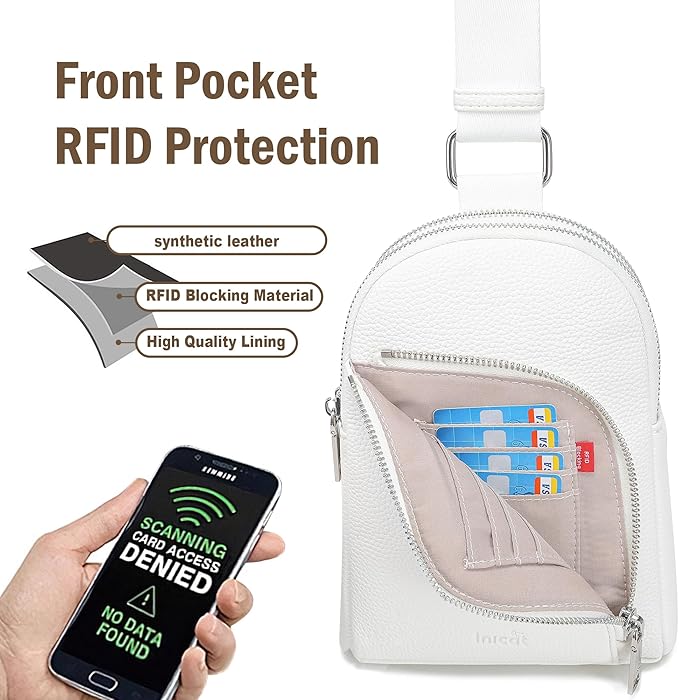 INICAT RFID Blocking Sling Bag,Anti Theft Crossbody Bags for Women,Travel Gifts Cross Body Purses Vegan Leather