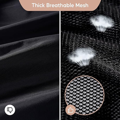 Meowoo Large Mesh Laundry Bag, 27×36inch Heavy Duty Mesh Laundry Bags Drawstring Lockable, Laundry Hamper Liner, Machine Washable, for Travel,Storage, Sports Factories, Dorms, Black 1pcs