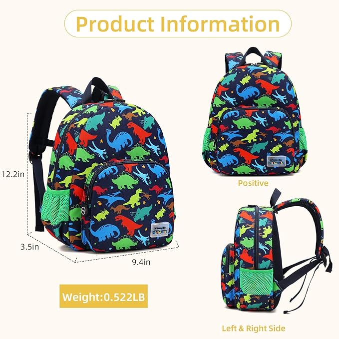 willikiva 3D Dinosaur Backpack Toddler Backpacks for Boys and Girls Kids Backpack Waterproof Preschool Safety Harness Leash (Mechanical Dinosaur)