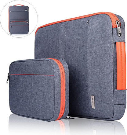 Voova Laptop Sleeve Case 13 14 Inch Compatible with MacBook Air 13 M2/M3/M4, MacBook Pro 13/14,13.5”Surface Laptop 4/5,Chromebook 14,2 in 1 Waterproof Computer Bag with Detachable Accessory Pouch