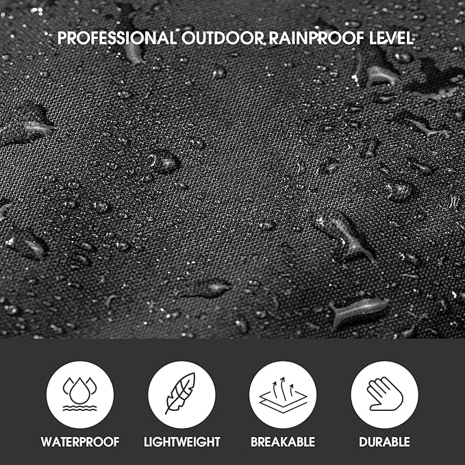 Unisex Rain Poncho for Adults, Hooded Waterproof Raincoat Jacket for Hiking, Camping and Outdoor