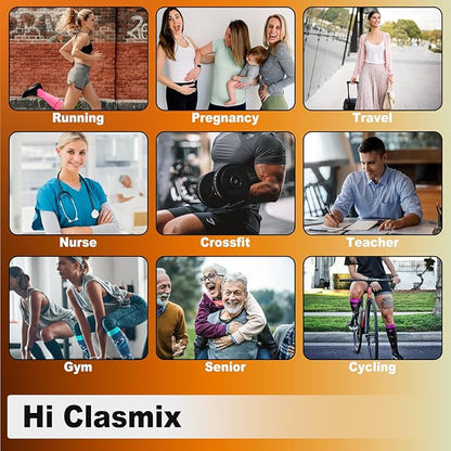 Graduated Compression Socks for Women&Men 20-30mmhg Knee High Socks Travel Hiking Running Stocking