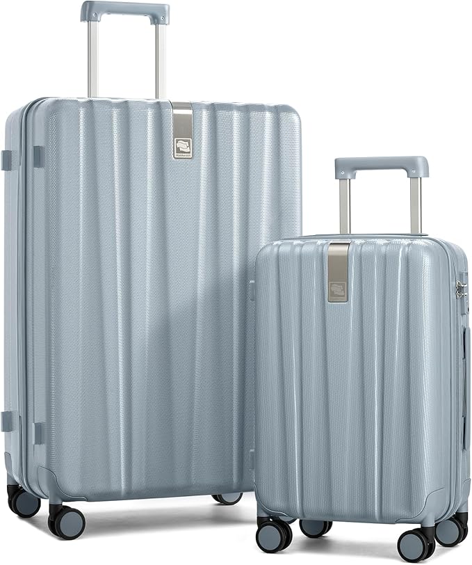 Hanke Hardshell Luggage Sets 2 Piece Extra Large Suitcases with Lock,28 Inch Luggage with Spinner Wheels, Travel Suitcase for Women Men 20 29Inch,Grey