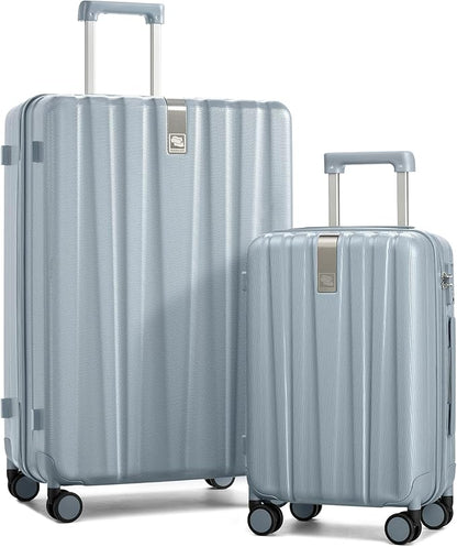 Hanke Hardshell Luggage Sets 2 Piece Extra Large Suitcases with Lock,28 Inch Luggage with Spinner Wheels, Travel Suitcase for Women Men 20 29Inch,Grey