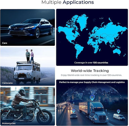 SALIND 11 4G GPS Tracker - Real-Time Tracker for Vehicles, Cars, Fleets, LTE Device w/Magnetic, US & Worldwide SIM Card Included, iOS/Android Compatible, Up to 70 Days Battery - Subscription Required