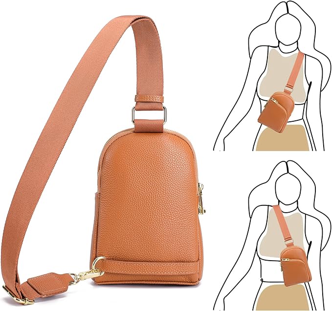 INICAT RFID Blocking Sling Bag,Anti Theft Crossbody Bags for Women,Travel Gifts Cross Body Purses Vegan Leather