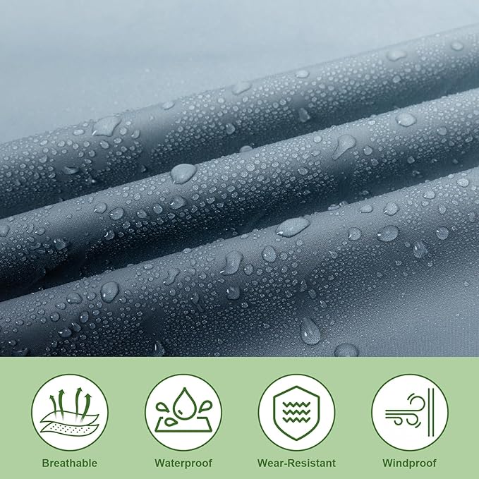 Hooded Rain Ponchos for Adult - Rain Coat and Rain Jacket with Waterproof Pocket and Zipper