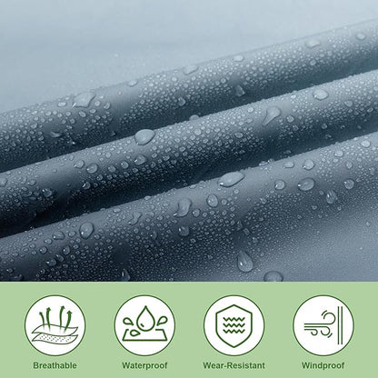 Hooded Rain Ponchos for Adult - Rain Coat and Rain Jacket with Waterproof Pocket and Zipper