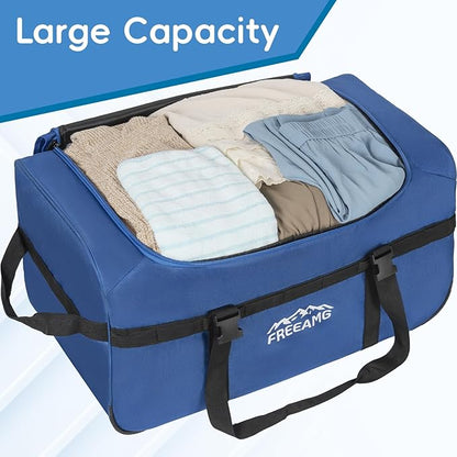 116L Foldable Rolling Duffel Bag with 3 Wheels And Handle, 30 inch Large Travel Duffle Bag for Travel, Camping, Outdoors