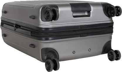Kenneth Cole Reaction Flying Axis 24" Hardside Expandable 8-Wheel Spinner Check-Size Luggage, Silver