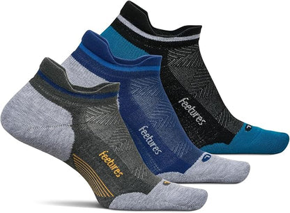 Feetures Elite Max Cushion No Show Tab Ankle Socks - Sport Sock with Targeted Compression