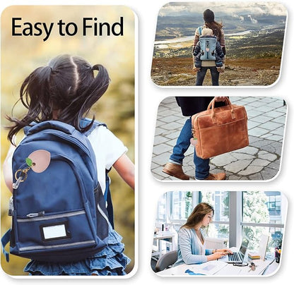 Leather Keychain Case Holder Compatible with Apple AirTag, GPS Airtag Keychain Finder Tracker with Key Ring, Anti-Scratch Protective Air Tag Cover