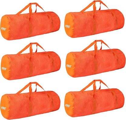 Orange Heavy-Duty Large Mesh Sports Duffle Bag, Dry Bag, Diving Equipment Scuba Bag with Zipper. Great for Gym Workout, Sport Balls Storage, Scuba Gear, Snorkeling, Water Sports and Travel