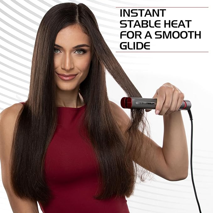 CHI Lava Glide Hairstyling Iron, Ceramic Hair Straightener for Smooth Styling & Long-Lasting Shine, Fast Heat-up for Professional Straightening, 1"