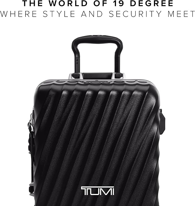 TUMI 19 Degree Frame International 4 Wheel Carry-On - Lightweight Suitcase - Hard Shell Luggage - 21.8" X 14.0" X 9.0" - Black Texture