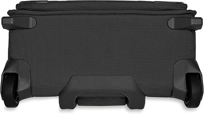 Briggs & Riley 2-Wheel Cabin Bag - Carry On Luggage for Travel, Suitcases with Wheels, Softside Rolling Bag for Men & Women, Interlocking Handle, Self-Repairing Zipper - Baseline Collection, Black