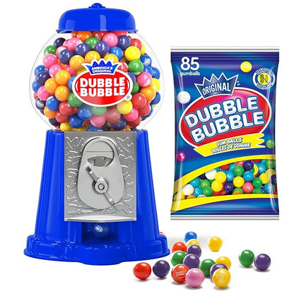 Gumball Machine for Kids 8.5" - Coin Operated Bubble Gum Machine and Toy Bank - Candy Machine Dispenser Includes 85 Gum Balls - Great Candy Dispenser Machine Gift Toys for Girls and Boys - 8.5" (Blue)