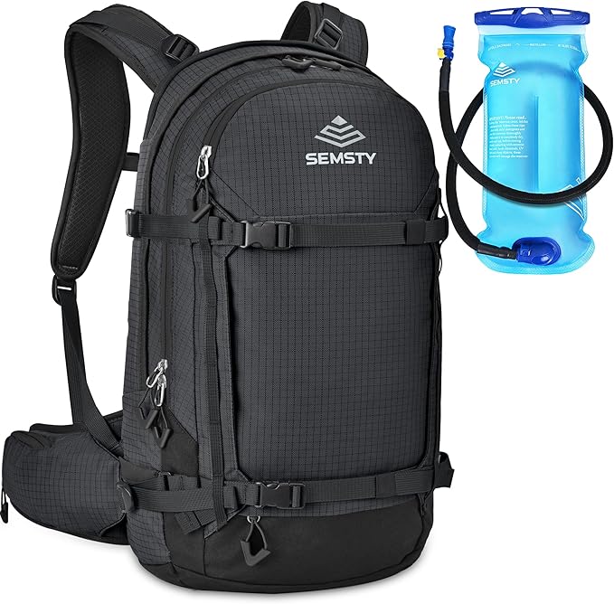 25L Ski Hydration Backpack with 2L Water Bladder, Insulated Harness, Waterproof Snowboard Travel Hiking Backpack for Snowboard Ski Hiking Camping