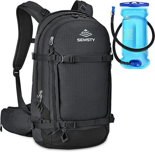 25L Ski Hydration Backpack with 2L Water Bladder, Insulated Harness, Waterproof Snowboard Travel Hiking Backpack for Snowboard Ski Hiking Camping