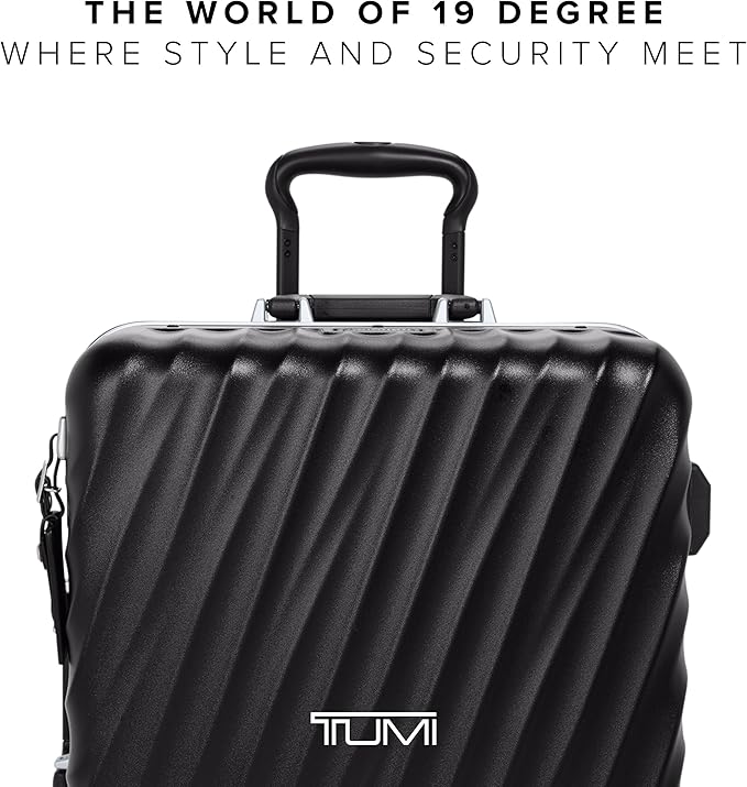 TUMI 19 Degree Frame Continental 4 Wheel Carry-On - Lightweight Suitcase - Hard Shell Luggage - 21.8" X 15.8" X 9.0" - Black Textured