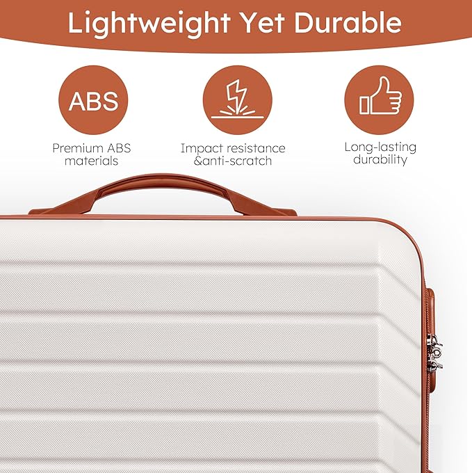 11 Piece Travel Luggage Sets for Women, 20/24/28/32 Inch 4 Piece Hardshell Suitcase Set, 20inch Carry on Luggage with Wheels, 24inch 28inch 32inch Checked Luggage with 7PC Packing Bags