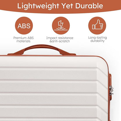 11 Piece Travel Luggage Sets for Women, 20/24/28/32 Inch 4 Piece Hardshell Suitcase Set, 20inch Carry on Luggage with Wheels, 24inch 28inch 32inch Checked Luggage with 7PC Packing Bags